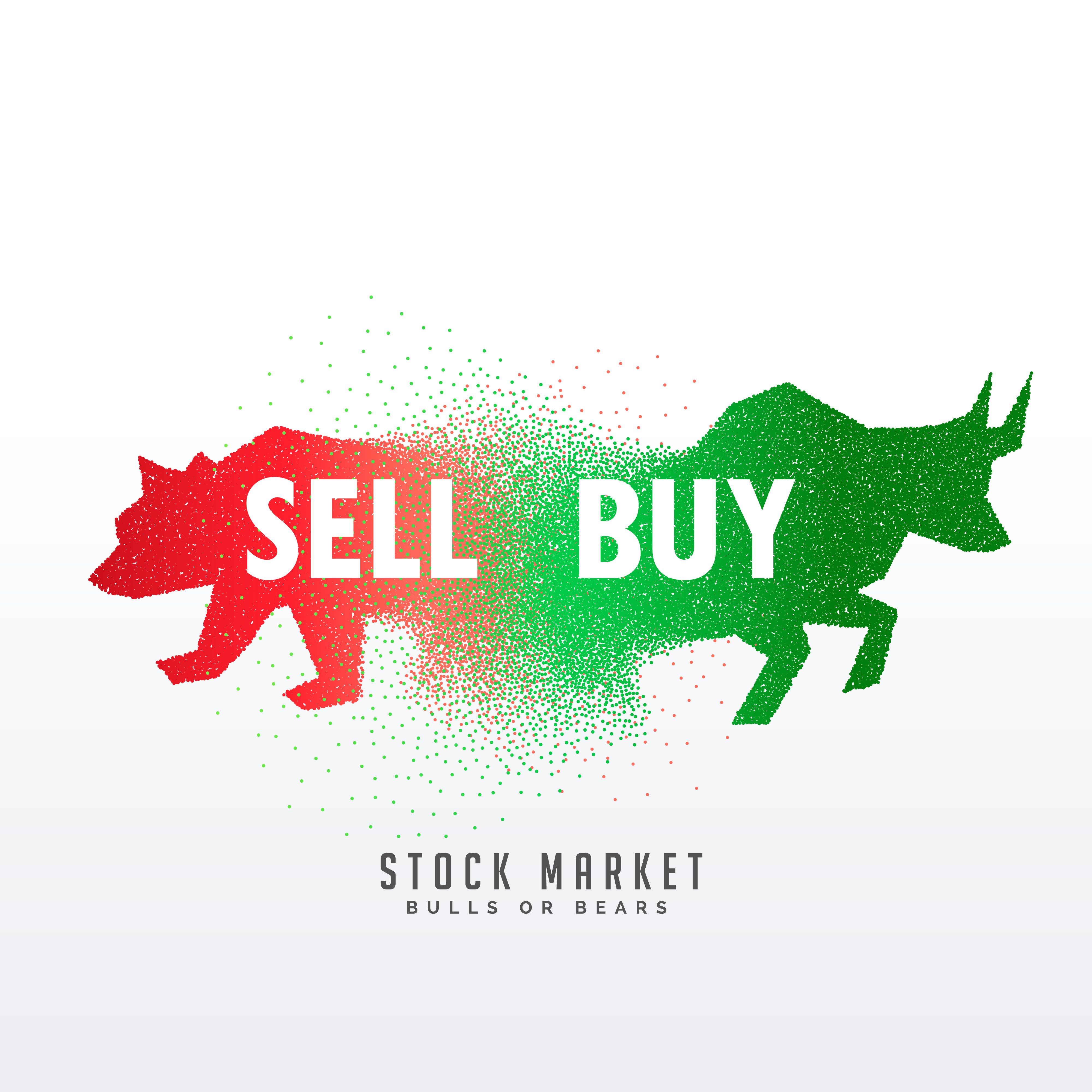 Stock market learning visual with charts and trading concepts.